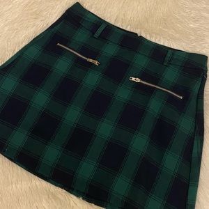 Plaid mini skirt